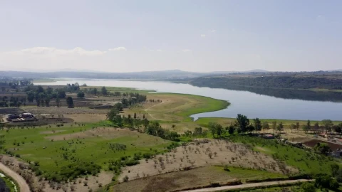 Stock Video A Lake Next To Agriculture Fields Live Wallpaper For PC - Free Live Wallpaper
