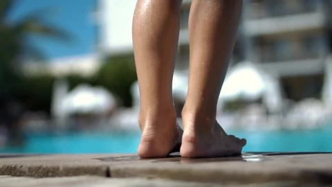 Stock Video A Kid Jumps Into The Pool Live Wallpaper For PC - Free Live Wallpaper