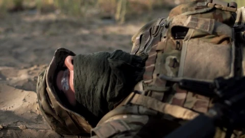 Stock Video A Killed Soldier Lying On The Ground Live Wallpaper For PC - Free Live Wallpaper