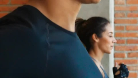 Stock Video A Healthy Couple Running On A Treadmill Live Wallpaper For PC - Free Live Wallpaper