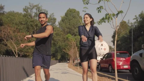 Stock Video A Girl And A Boy Warming Up For Exercise Live Wallpaper For PC - Free Live Wallpaper