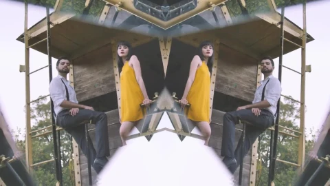 Stock Video A Girl And Two Boys In The Mirrors Of A Live Wallpaper For PC - Free Live Wallpaper