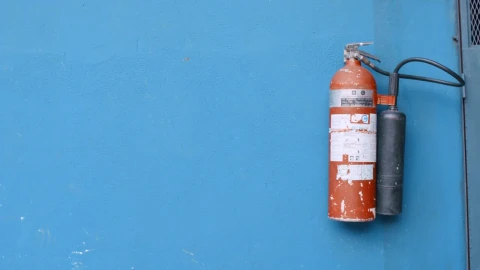 Stock Video A Fire Extinguisher Hanging On The Wall Live Wallpaper For PC - Free Live Wallpaper