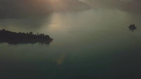 Stock Video Mixkit Beautiful Dusk On A Large Lake From Above  Smal Live Wallpaper For PC - Free Live Wallpaper