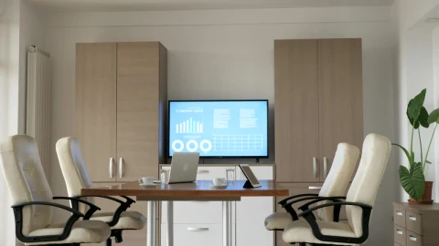 Stock Video Business Team Greet Clients With Handshake In Meeting Room Live Wallpaper For PC - Free Live Wallpaper