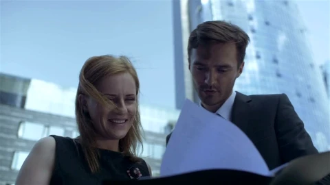 Stock Video Business People Looking At The Reports Outdoors Live Wallpaper For PC - Free Live Wallpaper