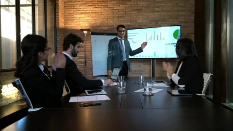 Stock Video Business Meeting With Businessmen Live Wallpaper For PC - Free Live Wallpaper