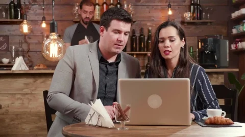 Stock Video Business Meeting In Cafe With Client Handshake Live Wallpaper For PC - Free Live Wallpaper