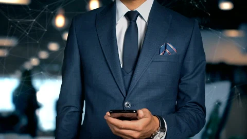 Stock Video Business Man With An Ai Phone Live Wallpaper For PC - Free Live Wallpaper