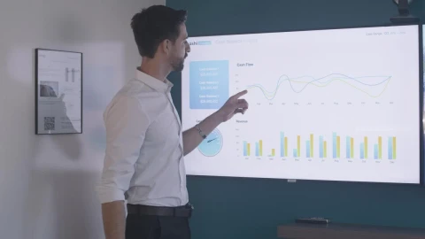Stock Video Business Man Exposing Graphs Live Wallpaper For PC - Free Live Wallpaper