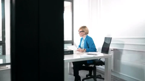 Stock Video Business Leader Meets With Employee In Bright Office Live Wallpaper For PC - Free Live Wallpaper