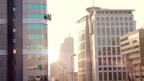 Stock Video Business Buildings In A City Live Wallpaper For PC - Free Live Wallpaper