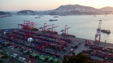 Stock Video Busan Containerport Time Lapse Live Wallpaper For PC - Free Live Wallpaper