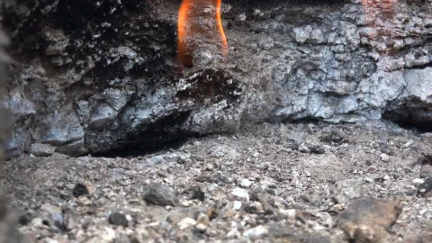 Stock Video Burning Flames In The Rocks Live Wallpaper For PC - Free Live Wallpaper