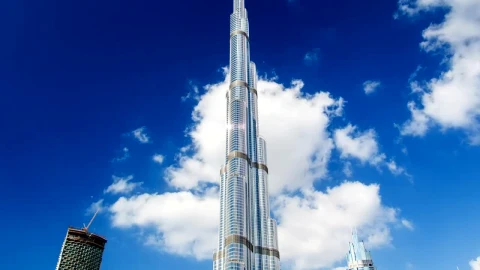 Stock Video Burj Khalifa Skyscraper Time Lapse Live Wallpaper For PC - Free Live Wallpaper