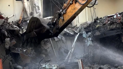 Stock Video Bulldozer Working On A Building Live Wallpaper For PC - Free Live Wallpaper