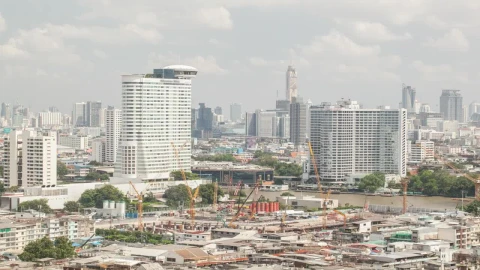 Stock Video Buildings Under Construction In Thailand Live Wallpaper For PC - Free Live Wallpaper