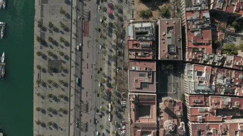 Stock Video Buildings On The Coast Of Barcelona Top Shot Live Wallpaper For PC - Free Live Wallpaper