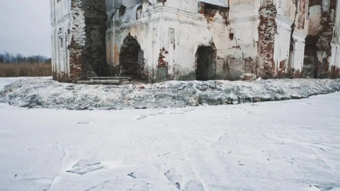 Stock Video Building Ruins Covered In Snow Live Wallpaper For PC - Free Live Wallpaper