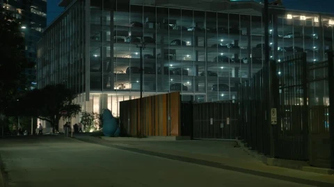 Stock Video Building Parking Lot In The City At Night Live Wallpaper For PC - Free Live Wallpaper