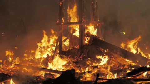 Stock Video Building Burning Down Live Wallpaper For PC - Free Live Wallpaper