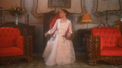 Stock Video Brunette Woman Sitting In A Vintage Chair Live Wallpaper For PC - Free Live Wallpaper