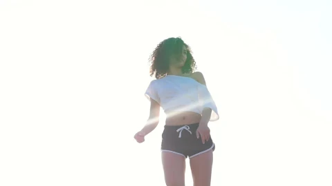 Stock Video Brunette Woman Dancing In The Sunlight Live Wallpaper For PC - Free Live Wallpaper