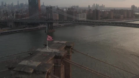 Stock Video Brooklyn Vehicular Bridges Over The River Live Wallpaper For PC - Free Live Wallpaper