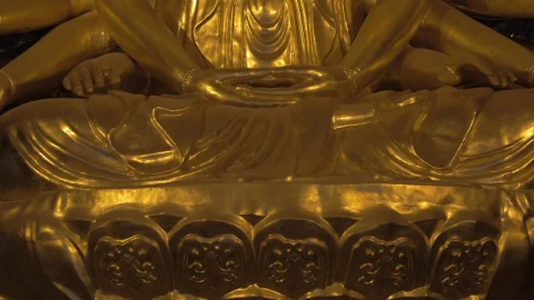 Stock Video Bronze Buddhist Statue In A Temple Live Wallpaper For PC - Free Live Wallpaper