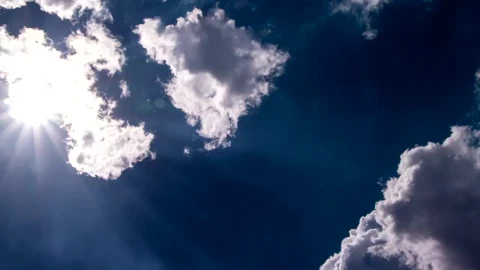 Stock Video Bright Sunshine Hidden Behind A Cloud Live Wallpaper For PC - Free Live Wallpaper