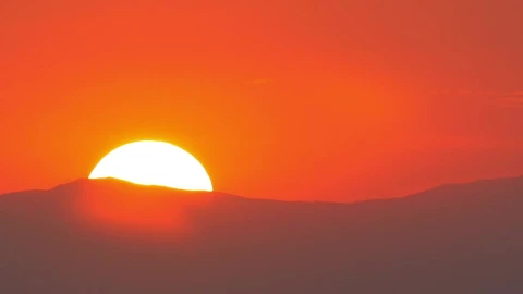 Stock Video Bright Sunset Behind A Tall Mountain Live Wallpaper For PC - Free Live Wallpaper