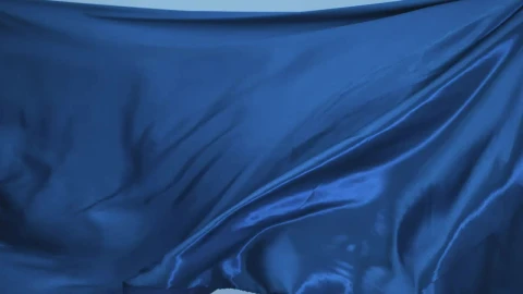Stock Video Bright Blue Fabric Texture Moving With The Wind Live Wallpaper For PC - Free Live Wallpaper