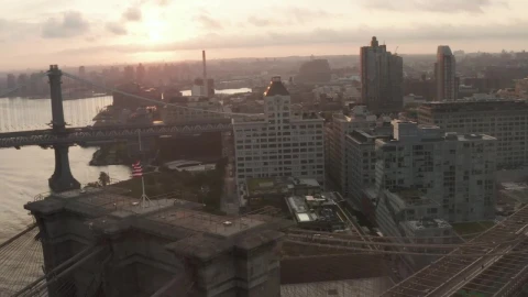 Stock Video Bridges In Brooklyn Seen From The Air Live Wallpaper For PC - Free Live Wallpaper