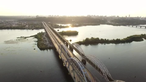 Stock Video Bridge With Traffic In The Morning Live Wallpaper For PC - Free Live Wallpaper