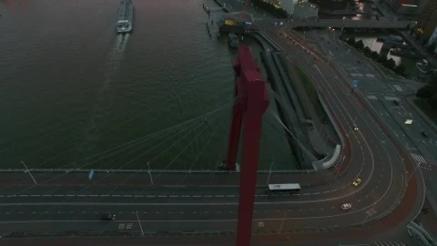 Stock Video Bridge Traffic In Rotterdam Live Wallpaper For PC - Free Live Wallpaper