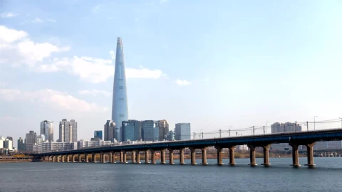 Stock Video Bridge Of A Bullet Train Crossing The Lake Of A Live Wallpaper For PC - Free Live Wallpaper