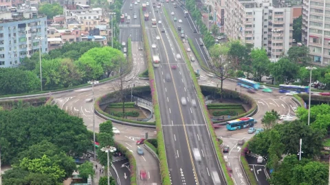 Stock Video Bridge In Roundabout Traffic In The City Live Wallpaper For PC - Free Live Wallpaper