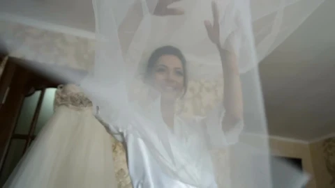 Stock Video Bride Tosses Veil While Dressing For Wedding Live Wallpaper For PC - Free Live Wallpaper