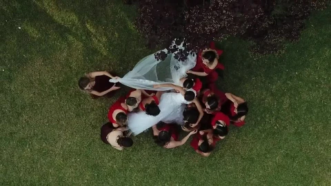 Stock Video Bride At Her Wedding Raised By The Bridesmaids Live Wallpaper For PC - Free Live Wallpaper