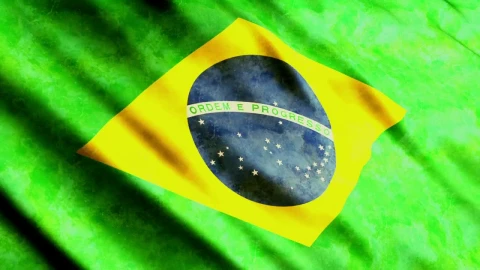 Stock Video Brazilian Flag Gently Waving Live Wallpaper For PC - Free Live Wallpaper