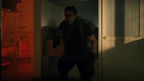 Stock Video Brave Armed Mercenary In An Abandoned Hospital Live Wallpaper For PC - Free Live Wallpaper