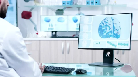 Stock Video Brain Scan On A Monitor Live Wallpaper For PC - Free Live Wallpaper