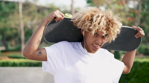 Stock Video Boy With A Skateboard Dancing In Front Of The Camera Live Wallpaper For PC - Free Live Wallpaper