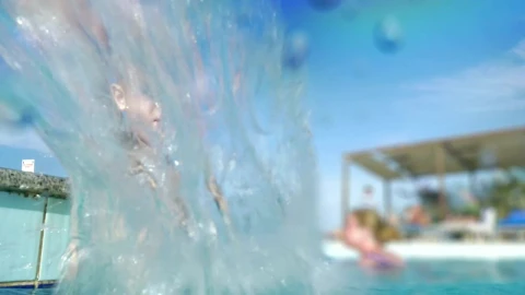 Stock Video Boy Splashing The Camera With Pool Water Live Wallpaper For PC - Free Live Wallpaper