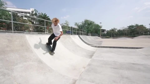 Stock Video Boy Skating On A Ramp In A Park Live Wallpaper For PC - Free Live Wallpaper