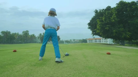 Stock Video Boy Practising Golf Live Wallpaper For PC - Free Live Wallpaper