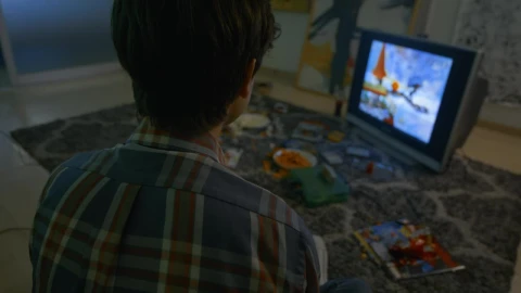 Stock Video Boy Playing Video Games With Chips And Candies Live Wallpaper For PC - Free Live Wallpaper