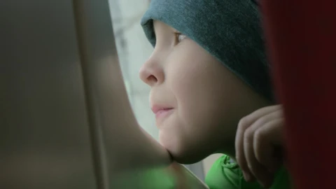 Stock Video Boy Looking Out Of A Tram Window Live Wallpaper For PC - Free Live Wallpaper