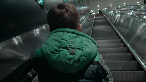 Stock Video Boy Heading Up An Escalator Live Wallpaper For PC - Free Live Wallpaper