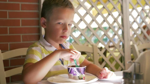 Stock Video Boy Eating Chocolate Ice Cream Live Wallpaper For PC - Free Live Wallpaper